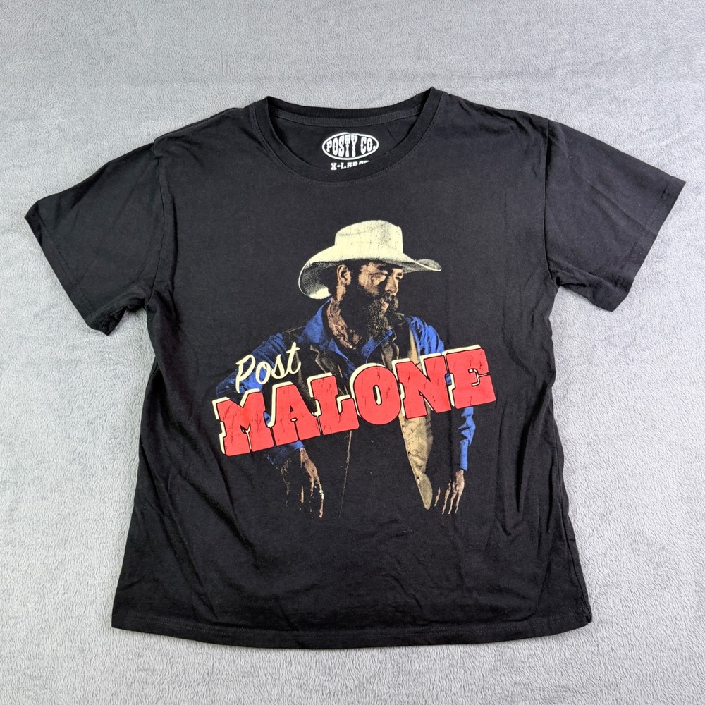 Posty Co Post Malone Cowboy Graphic T-Shirt Black XL F-1 Trillion Country Music